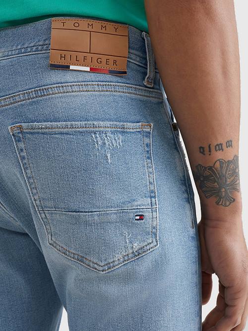 Tommy Hilfiger Bleecker Slim Nine-Years Worn Moški Kavbojke Denim | TH075UPN