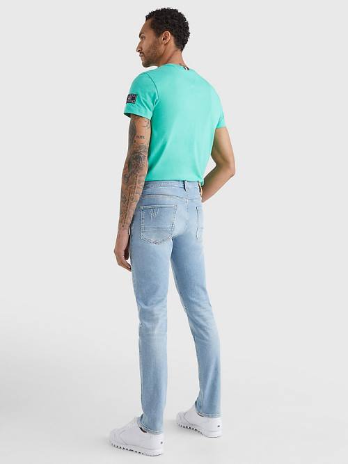 Tommy Hilfiger Bleecker Slim Nine-Years Worn Moški Kavbojke Denim | TH075UPN