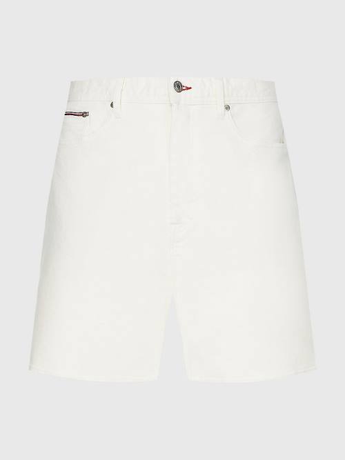 Tommy Hilfiger Brooklyn White Denim Shorts Moški Kavbojke Denim | TH873XLB