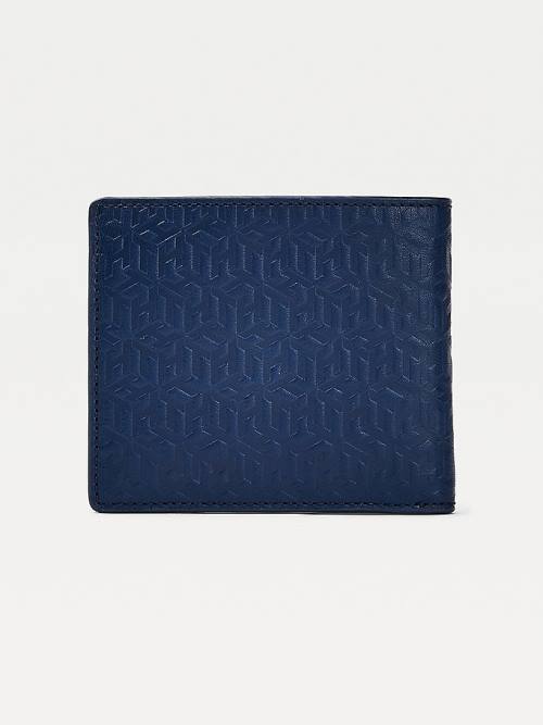 Tommy Hilfiger Business Monogram Extra Cards Coin Moški Denarnice Modra | TH402GNZ