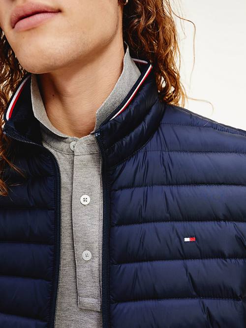 Tommy Hilfiger CORE PACKABLE DOWN VEST Moški Plašč Modra | TH092OHK