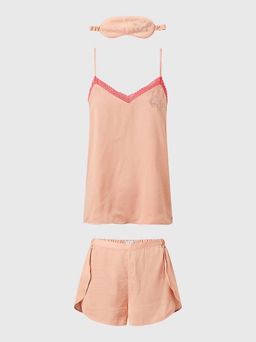 Tommy Hilfiger Cami Sleep Set With Eye Mask Ženske Pižama Oranžna | TH460OXR