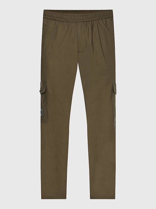 Tommy Hilfiger Cargo Relaxed Fit Poplin Chinos Moški Hlače Kaki | TH602CMO