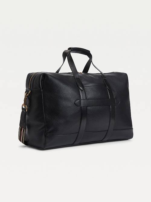 Tommy Hilfiger Casual Leather Duffel Moški Torbice Črna | TH571BWE