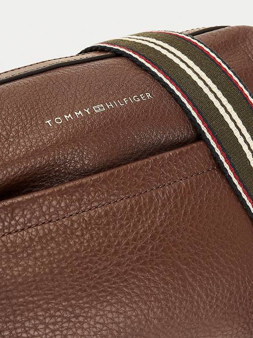 Tommy Hilfiger Casual Leather Reporter Moški Torbice Rjav | TH086SNZ