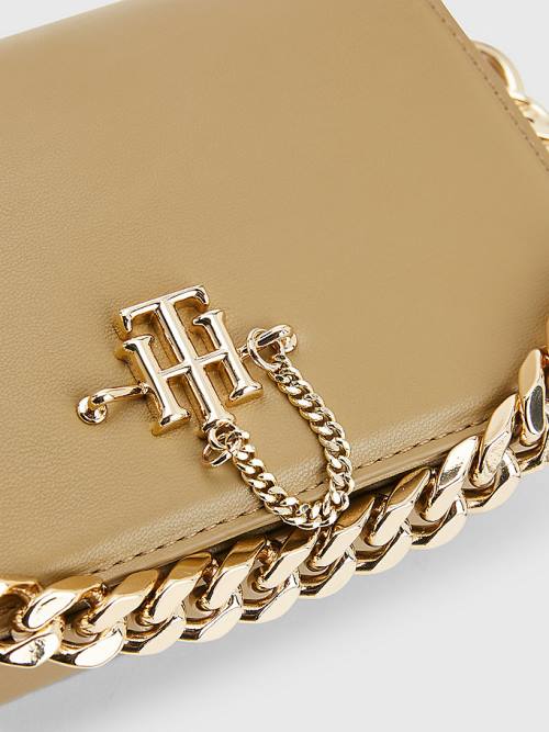 Tommy Hilfiger Chain Mini Crossover Ženske Torbice Rjav | TH639PTF