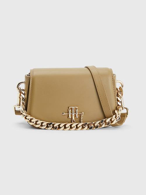 Tommy Hilfiger Chain Mini Crossover Ženske Torbice Rjav | TH639PTF