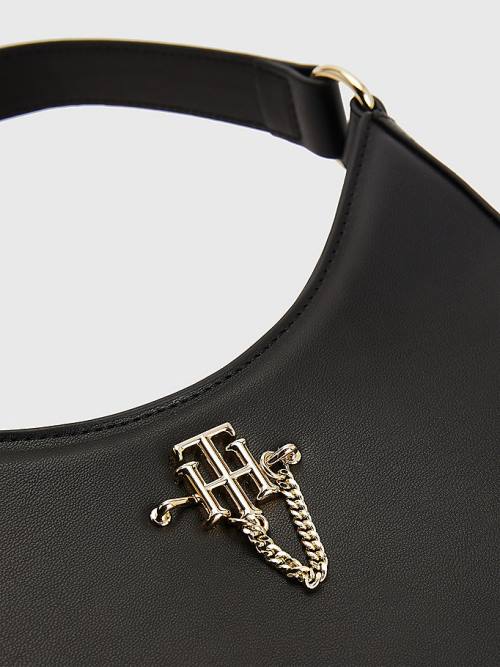 Tommy Hilfiger Chain Shoulder Ženske Torbice Črna | TH213YBE