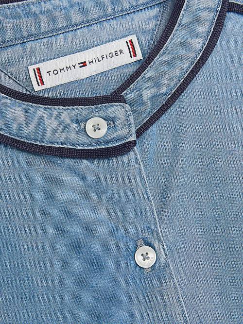 Tommy Hilfiger Chambray Piping Shirt Dekleta Majice Denim | TH470PLV