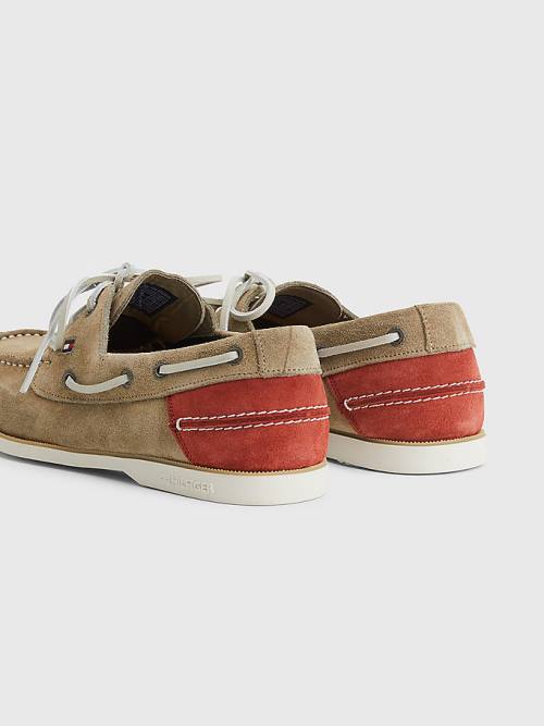 Tommy Hilfiger Classic Suede Boat Moški Casual Čevlji Rjav | TH094MLE