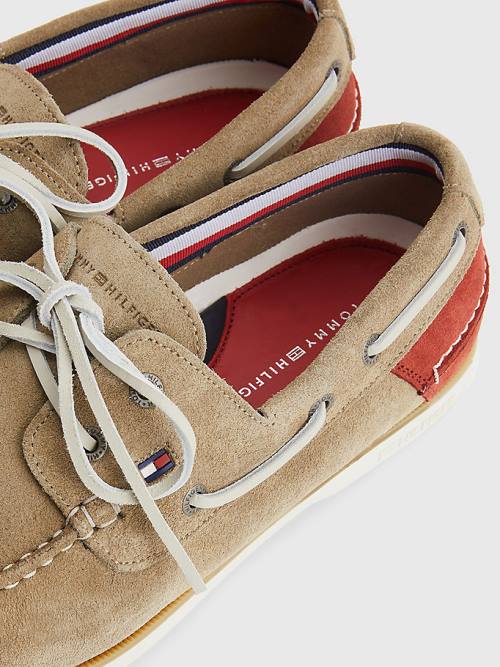 Tommy Hilfiger Classic Suede Boat Moški Casual Čevlji Rjav | TH094MLE