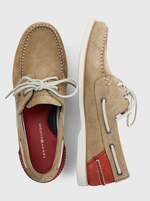 Tommy Hilfiger Classic Suede Boat Moški Casual Čevlji Rjav | TH094MLE