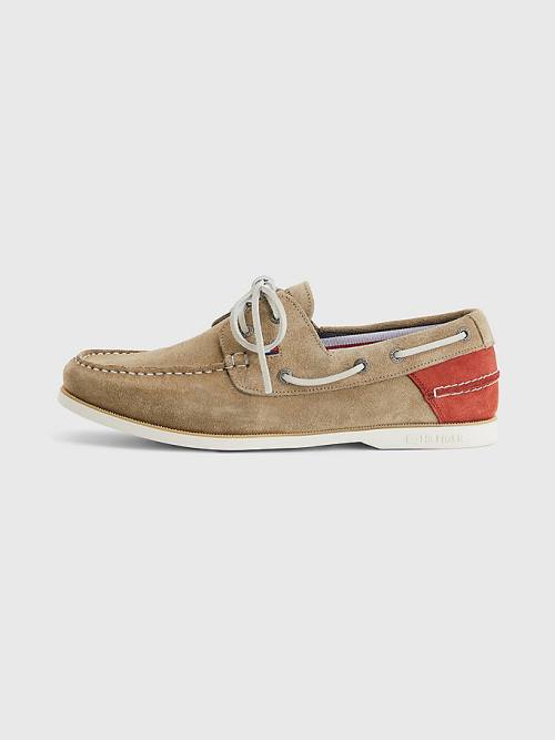 Tommy Hilfiger Classic Suede Boat Moški Casual Čevlji Rjav | TH094MLE