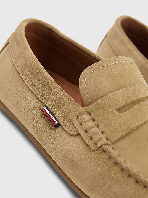 Tommy Hilfiger Classic Suede Driving Moški Casual Čevlji Rjav | TH342UNQ