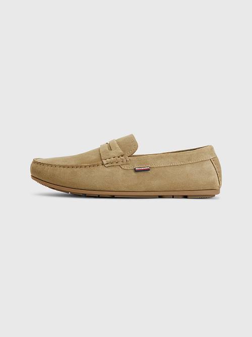 Tommy Hilfiger Classic Suede Driving Moški Casual Čevlji Rjav | TH342UNQ