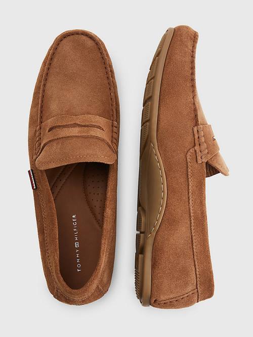 Tommy Hilfiger Classic Suede Driving Moški Casual Čevlji Rjav | TH483QLS