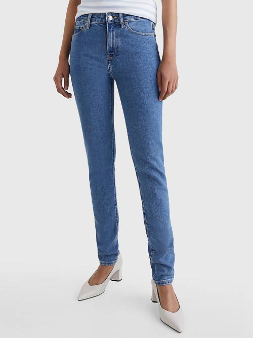 Tommy Hilfiger Classics High Rise Straight Faded Ženske Kavbojke Denim | TH248ZBT