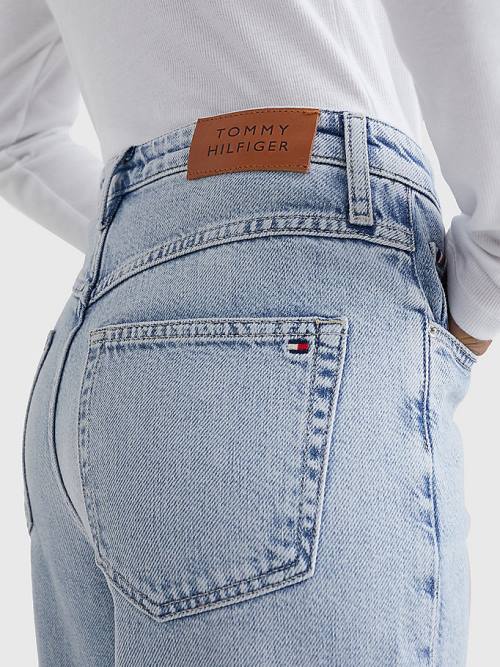 Tommy Hilfiger Classics High Rise Straight Faded Let-Down Ženske Kavbojke Denim | TH349KZT