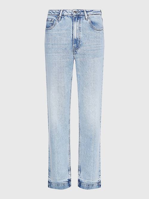 Tommy Hilfiger Classics High Rise Straight Faded Let-Down Ženske Kavbojke Denim | TH349KZT