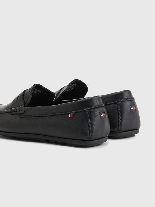 Tommy Hilfiger Classics Leather Driving Moški Svečani Čevlji Črna | TH530KDQ