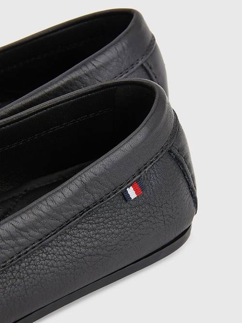 Tommy Hilfiger Classics Leather Driving Moški Svečani Čevlji Črna | TH530KDQ