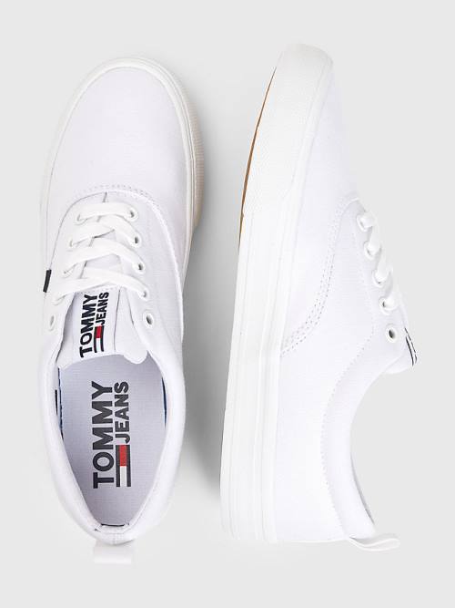 Tommy Hilfiger Classics Low-Top Cotton Ženske Superge Bela | TH014FJR