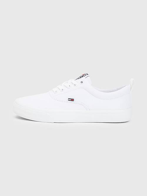 Tommy Hilfiger Classics Low-Top Cotton Ženske Superge Bela | TH014FJR