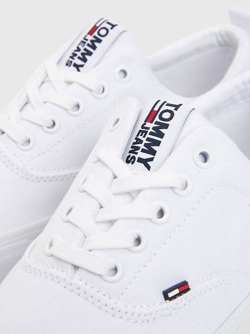 Tommy Hilfiger Classics Low-Top Moški Superge Bela | TH627RAG