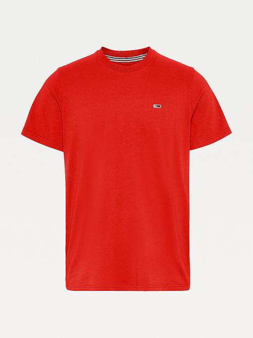 Tommy Hilfiger Classics Organic Cotton Moški Majice Rdeča | TH376KQJ