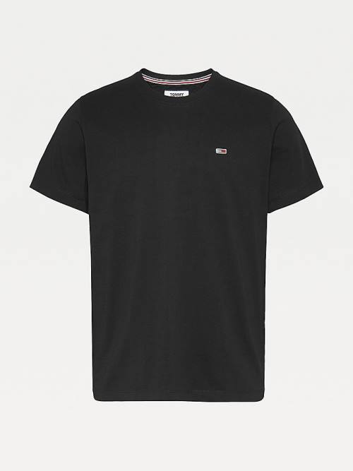 Tommy Hilfiger Classics Organic Cotton Moški Majice Črna | TH627RUD