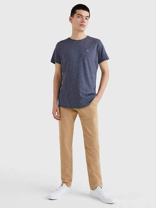 Tommy Hilfiger Classics Slim Fit Moški Majice Modra | TH740GQP