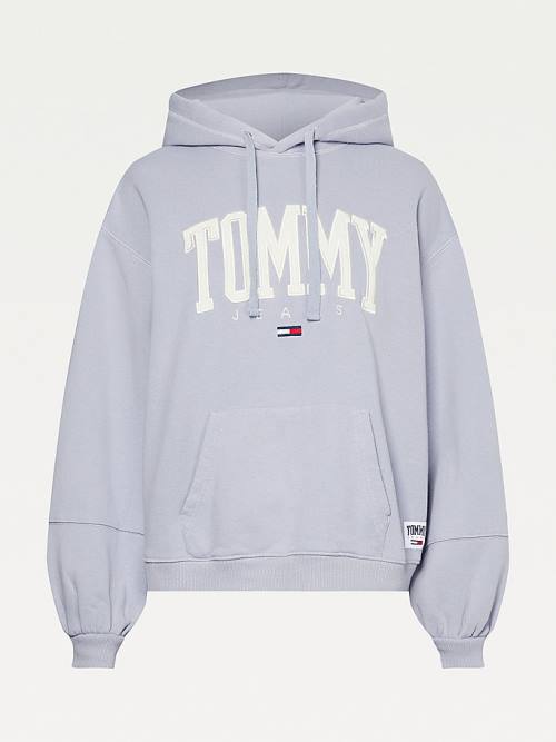 Tommy Hilfiger College Relaxed Fit Ženske Pulover s kapuco Vijolična | TH705NMB