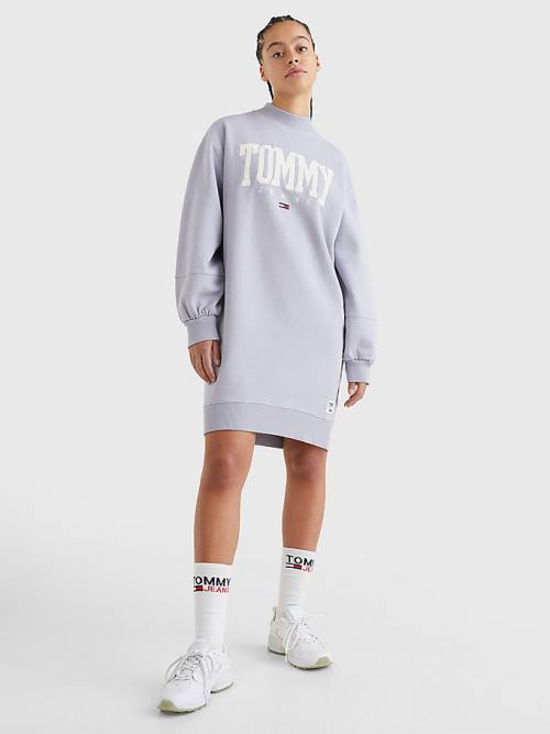 Tommy Hilfiger College Sweatshirt Ženske Obleke Vijolična | TH620YVH