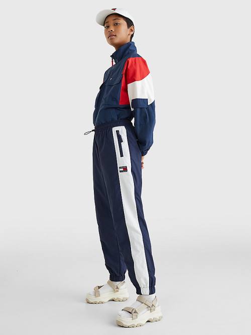 Tommy Hilfiger Colour-Blocked Archive Wind Ženske Hlače Modra | TH137YJD