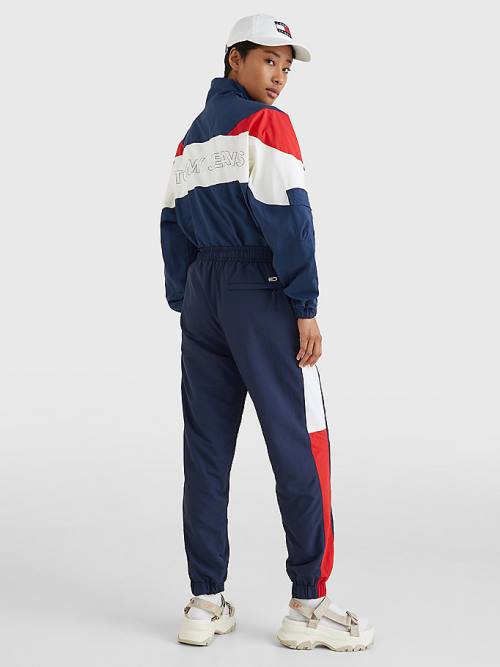 Tommy Hilfiger Colour-Blocked Archive Wind Ženske Hlače Modra | TH137YJD