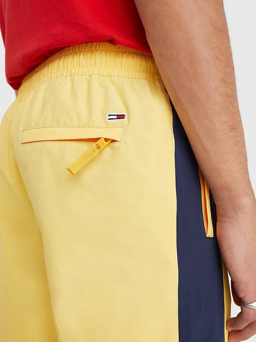 Tommy Hilfiger Colour-Blocked Cuffed Joggers Moški Hlače Rumena | TH982BLH