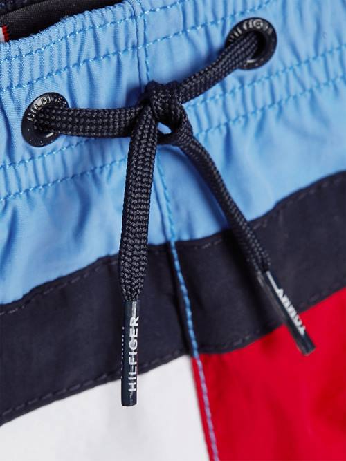 Tommy Hilfiger Colour-Blocked Mid Length Shorts Fantje Kopalke Modra | TH018YRM