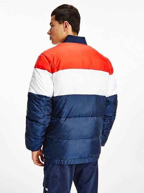 Tommy Hilfiger Colour-Blocked Padded Bomber Moški Jakne Modra | TH560JGY