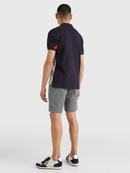 Tommy Hilfiger Colour-Blocked Regular Fit Moški Polo Majica Siva | TH429OTS