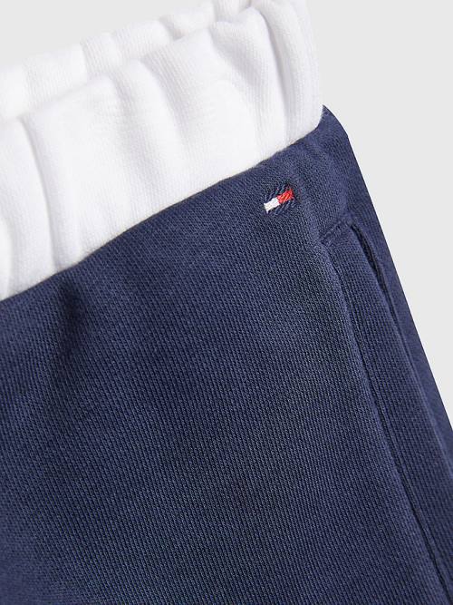 Tommy Hilfiger Colour-Blocked Sweat Dekleta Kratke Hlače Modra | TH956ERO