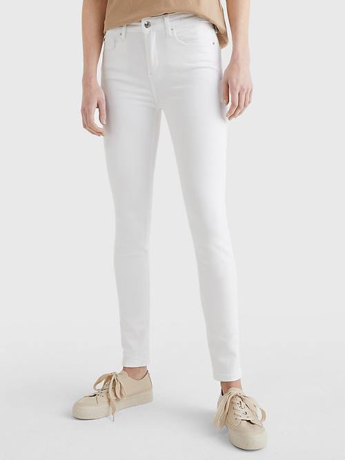 Tommy Hilfiger Como Mid Rise Skinny TH Flex Ženske Kavbojke Bela | TH305FBY