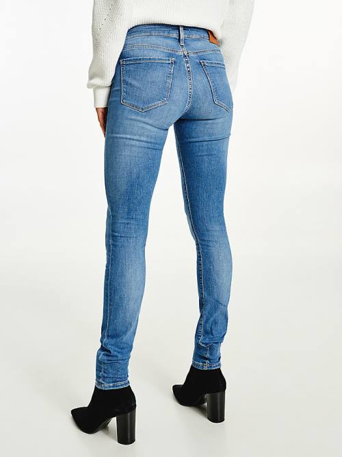 Tommy Hilfiger Como Mid Rise Skinny TH Flex Ženske Kavbojke Denim | TH502PGK