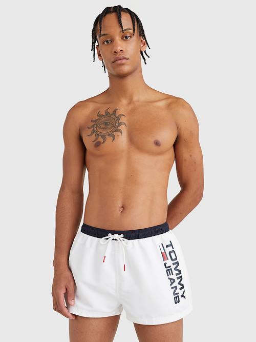 Tommy Hilfiger Contrast Pocket Short Length Shorts Moški Kopalke Bela | TH506VBY