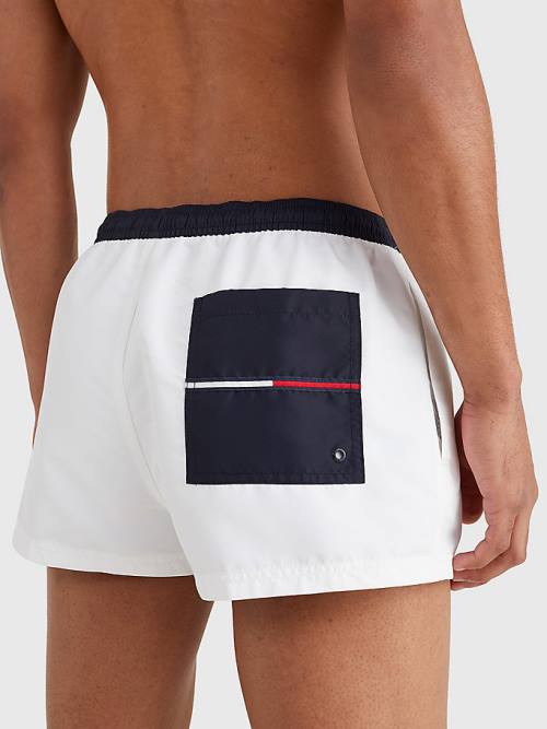 Tommy Hilfiger Contrast Pocket Short Length Shorts Moški Kopalke Bela | TH506VBY