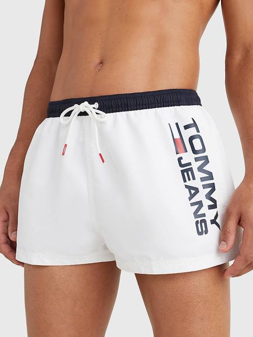 Tommy Hilfiger Contrast Pocket Short Length Shorts Moški Kopalke Bela | TH506VBY