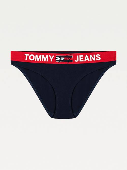 Tommy Hilfiger Contrast Waistband Briefs Ženske Spodnje Perilo Modra | TH047UGW