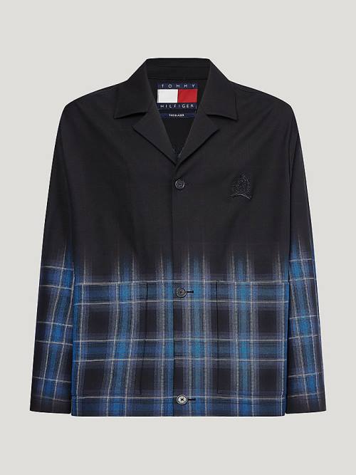 Tommy Hilfiger Crest Fade-Out Print Tailored Moški Suknjič Črna | TH164THZ