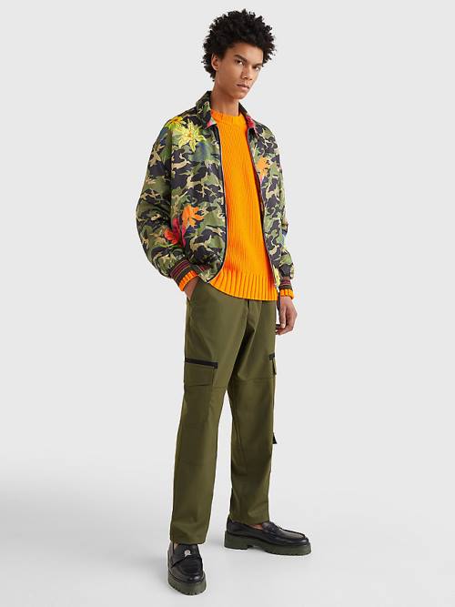 Tommy Hilfiger Crest Floral Camo Tracksuit Moški Jakne Kaki | TH976LWG