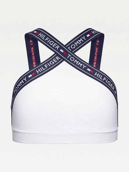 Tommy Hilfiger Crossover Stretch Cotton Bralette Ženske Spodnje Perilo Bela | TH063AZT