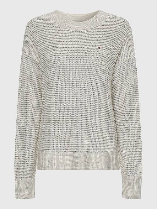 Tommy Hilfiger Curve Alpaca Wool Relaxed Fit Jumper Ženske Puloverji Siva | TH240QJH